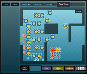 bubble tanks tower defence game